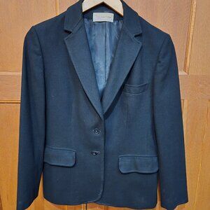 Evan Picone Women's Black Blazer Size 14 Wool and Polyester